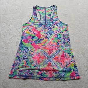 Lilly Pulitzer Luxletic Womens Tank Top Size XS Colorful Floral Workout Vacation